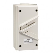 SCHNEIDER KAVACHA - 80A - 440V - Surface Mount triple Pole Isolating Switch - IP66 WHT80_GY